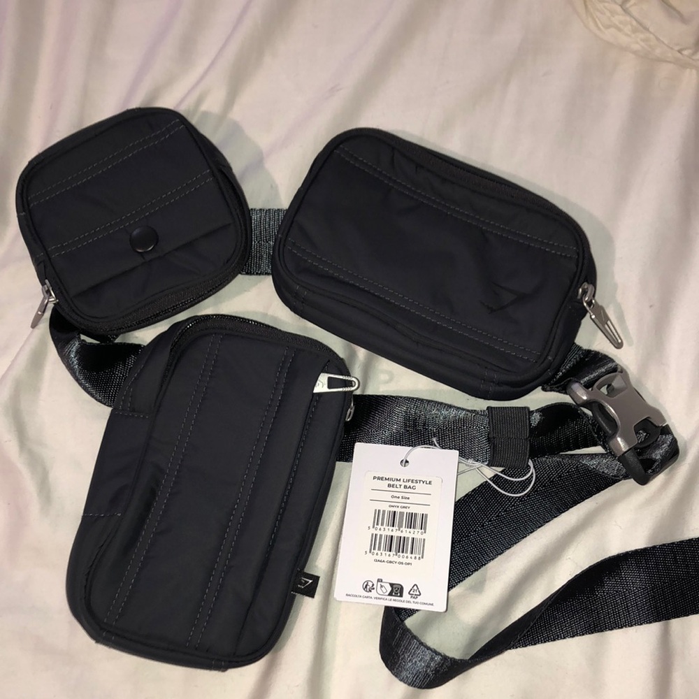 dark gray Men's belt bag